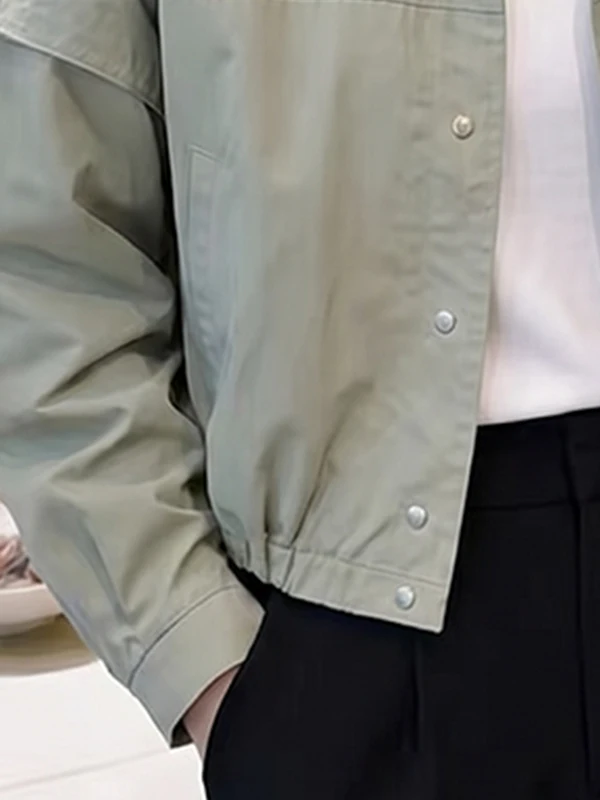 Short Commuter Style Jacket Women's Spring Autumn Fashion Thickened Baseball Coat Zipper Decoration Loose Fit Small Size