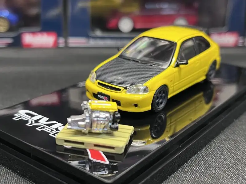 Hobby Japan 1/64 Honda Civic EK9 Collection of die-cast alloy car decoration model toys