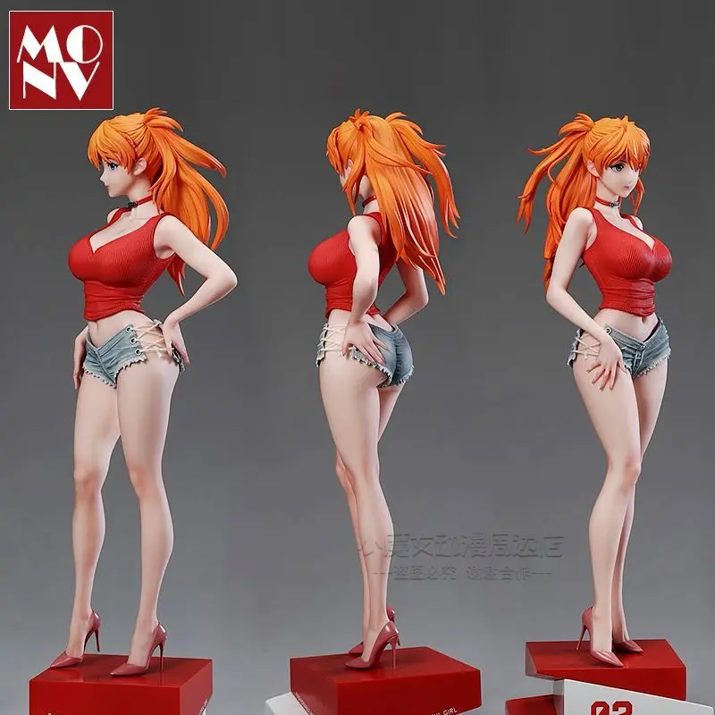 

XH Asuka Langley Summer Girlfriend School Flower GK Figurine Anime Girl Desktop PC Case Ornament Gift Model