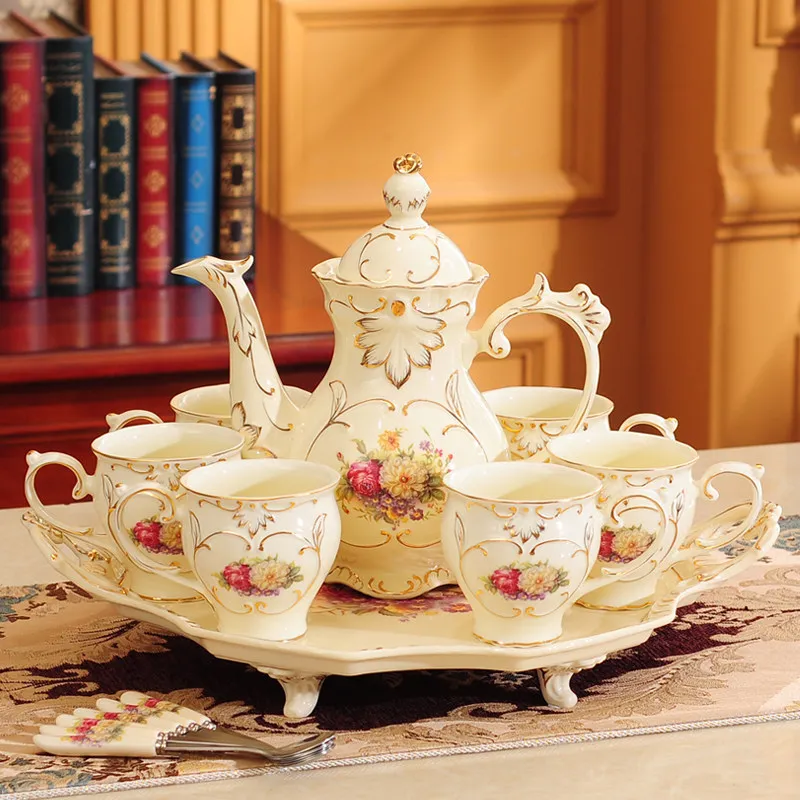 Water cup tea set home European living room ceramic water set cup set tea cup