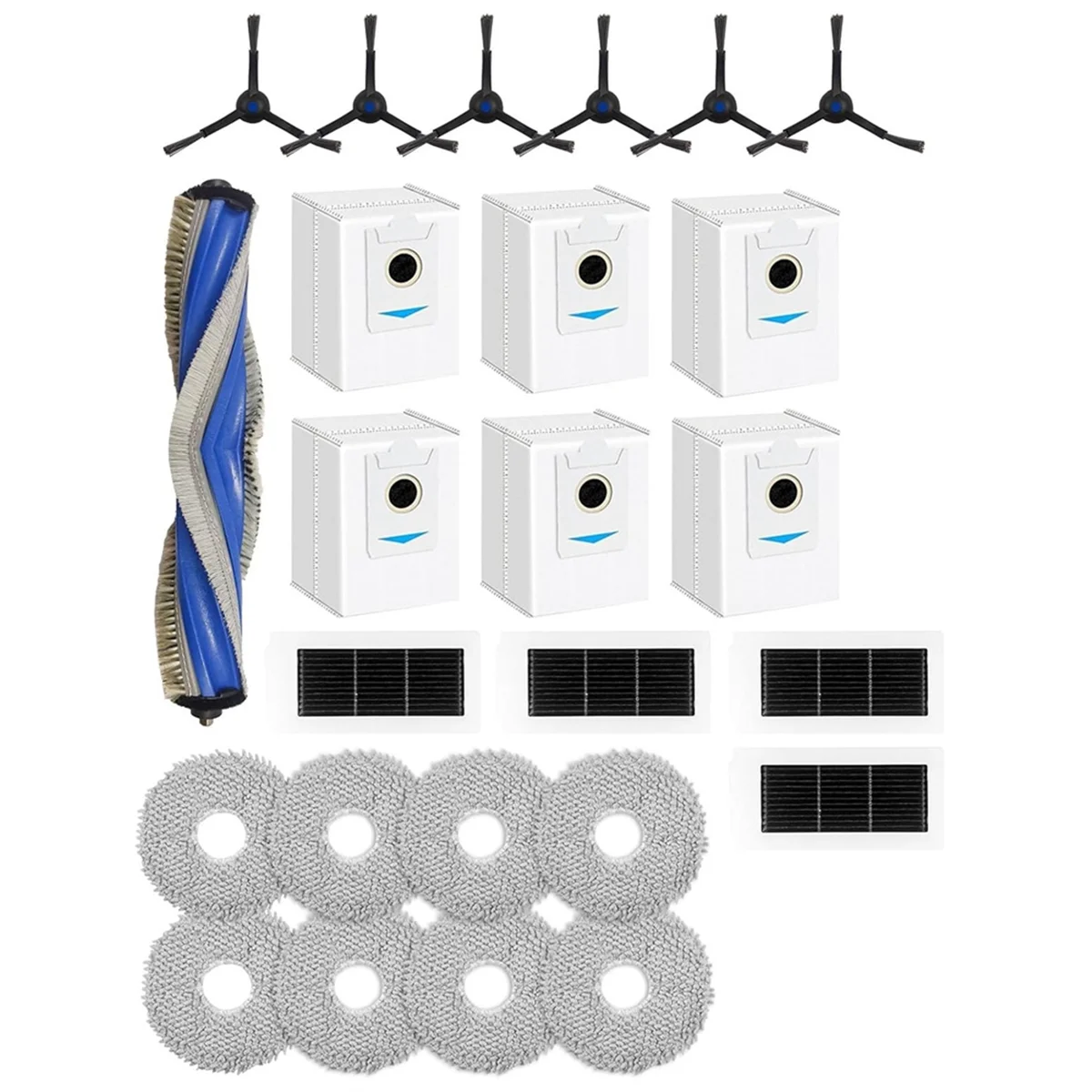 أجزاء المكنسة الكهربائية لـ X5 Omni جهاز آلي لتنظيف الأتربة فرشاة جانبية رئيسية فلتر HEPA ممسحة أكياس الغبار القماش استبدال أجزاء