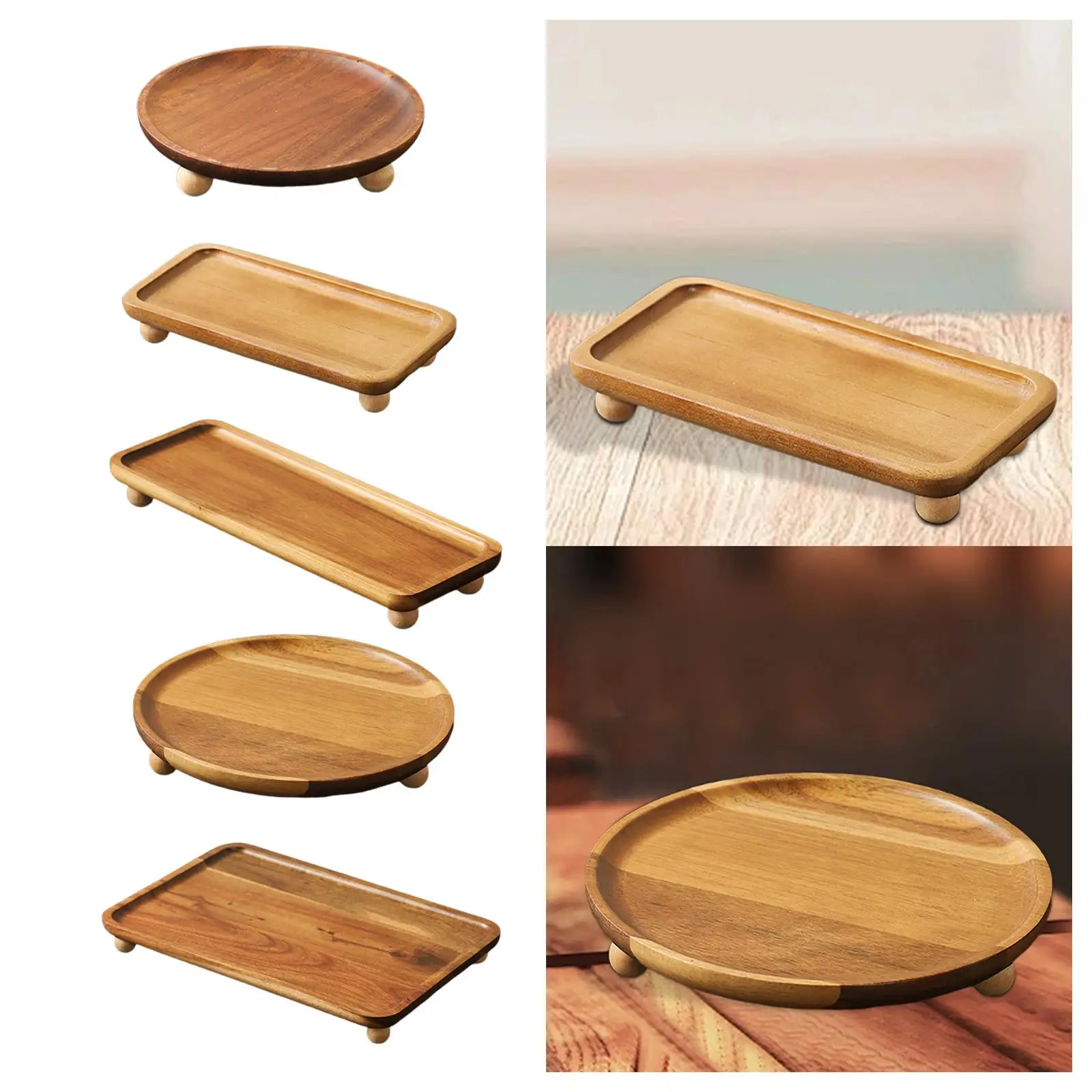 Mini Wood Riser Wood Pedestal Stand for Vanity Home Tabletop Centerpieces