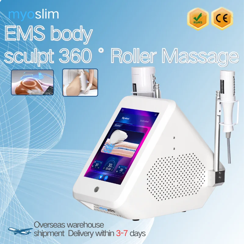 

MYOSLIM EMS 6500 Вт 200 Гц RF кавитационный электромагнитный ролик 360 ° Инфракрасный вакуумный массажер для сжигания жира и похудения
