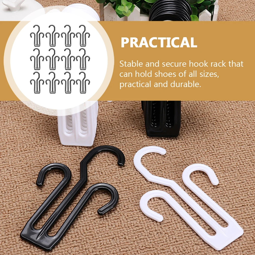 

12 Pcs Dry Shoe Rack Slippers Drying Racks Hangers Hanging Hook Travel Plastic Double Hooks Simple