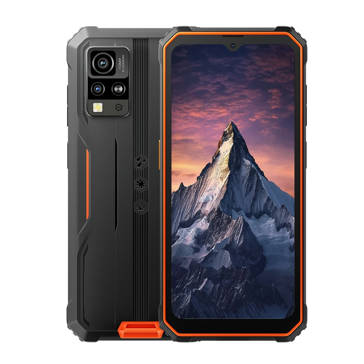 Blackview BV4800 Pro هاتف ذكي متين بشاشة 6.56 بوصة IPS وشاشة 4 جيجابايت + 128 جيجابايت وبطارية 5180 مللي أمبير في الساعة وكاميرا 16 ميجابكسل 4G أندرويد 14 هاتف محمول