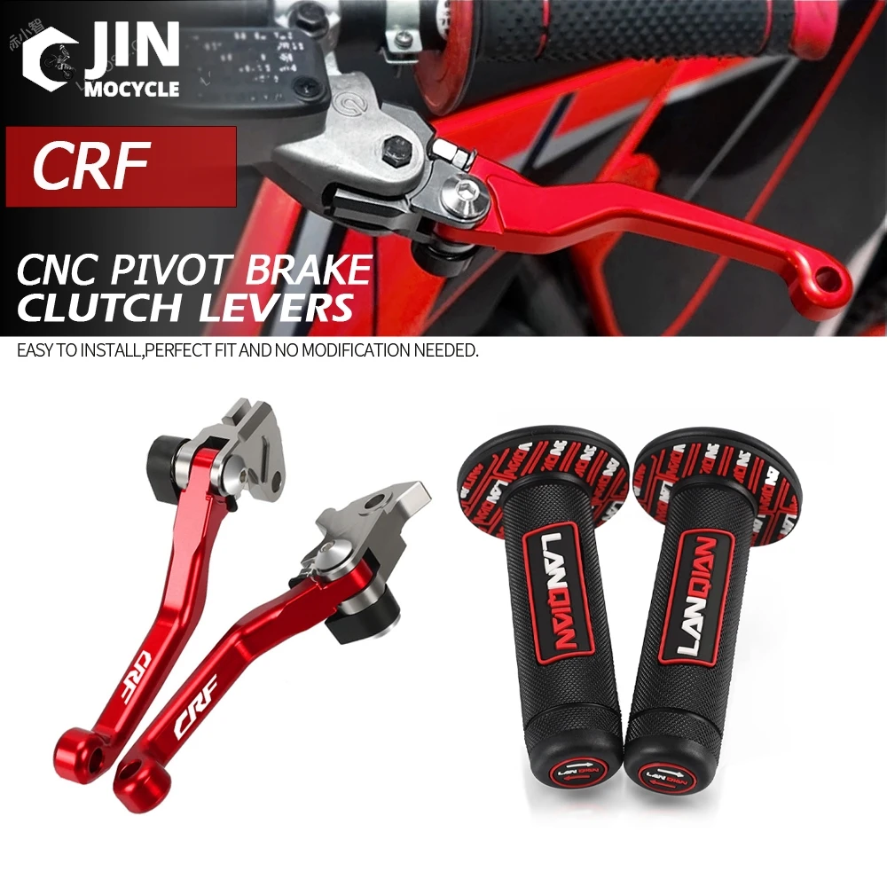 For Honda CRF250R CRF450R CRF250RX CRF450RX CRF250 RX CRF 250R 450R CNC Pivot Foldable Brake Clutch Levers Handlebar Handle Grip