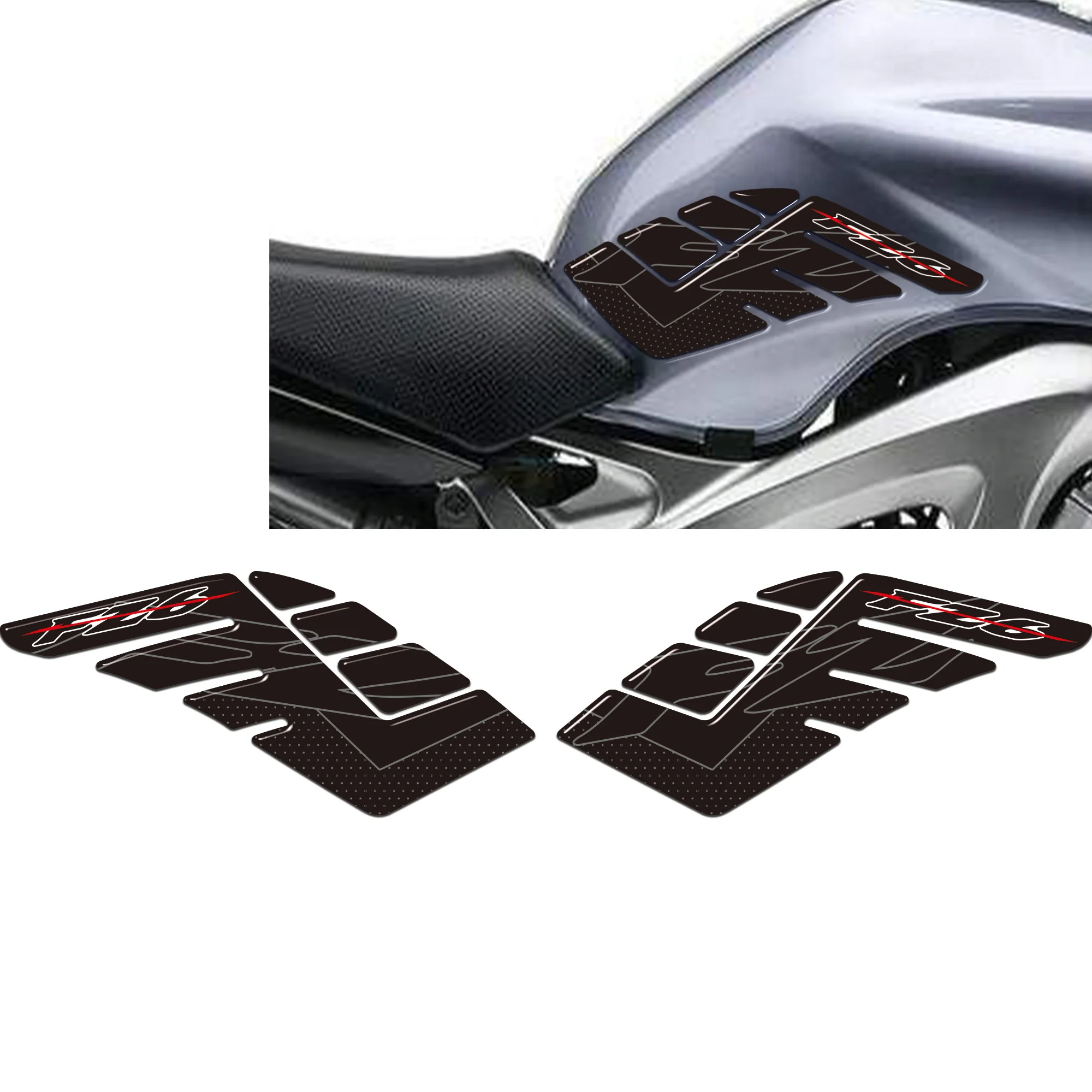 NEW  for motorbikes compatible Yamaha FZ Resin 3D tank stickers Tank Pad Grips Motorcycle adhesive Decals Protector Fuel Oil Kit
