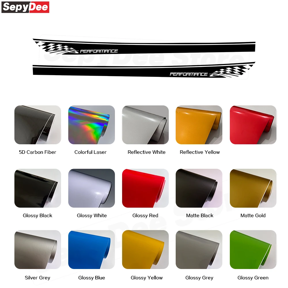 2 Pcs Car Door Side Sticker N Performance Reflective Styling Sport Checkered Flag Graphics Decal For Hyundai i30 i30n Accessorie