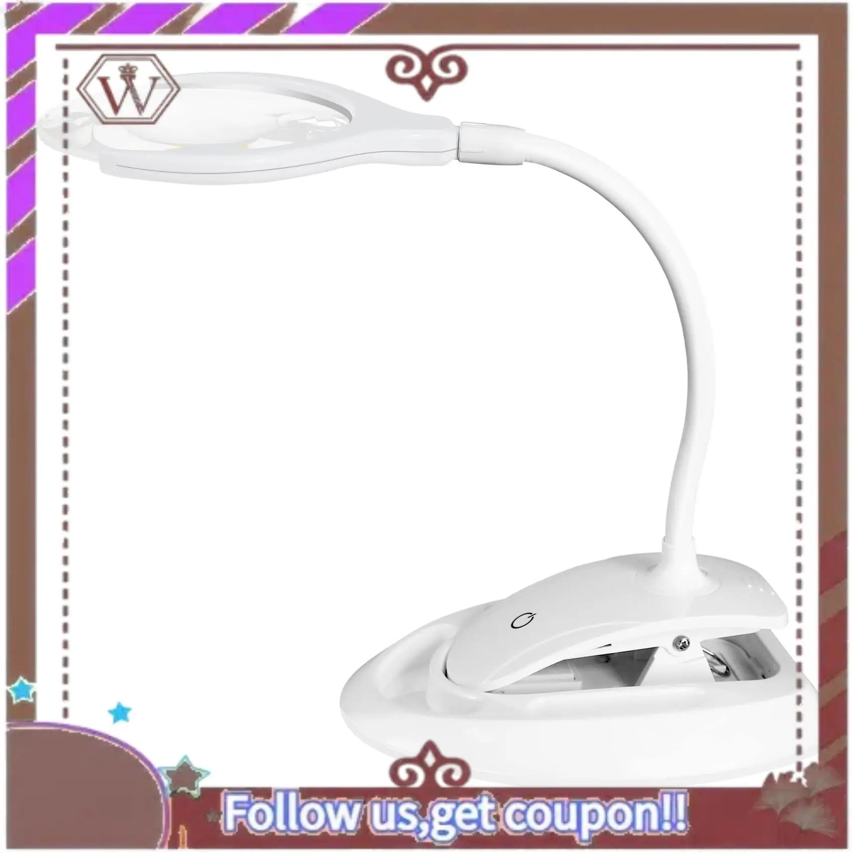 ล่าสุดมือถือแว่นขยาย 3X 8X Illuminated โต๊ะ LED โคมไฟแว่นขยายแว่นขยายแบบชาร์จไฟได้สําหรับงานฝีมือ,H