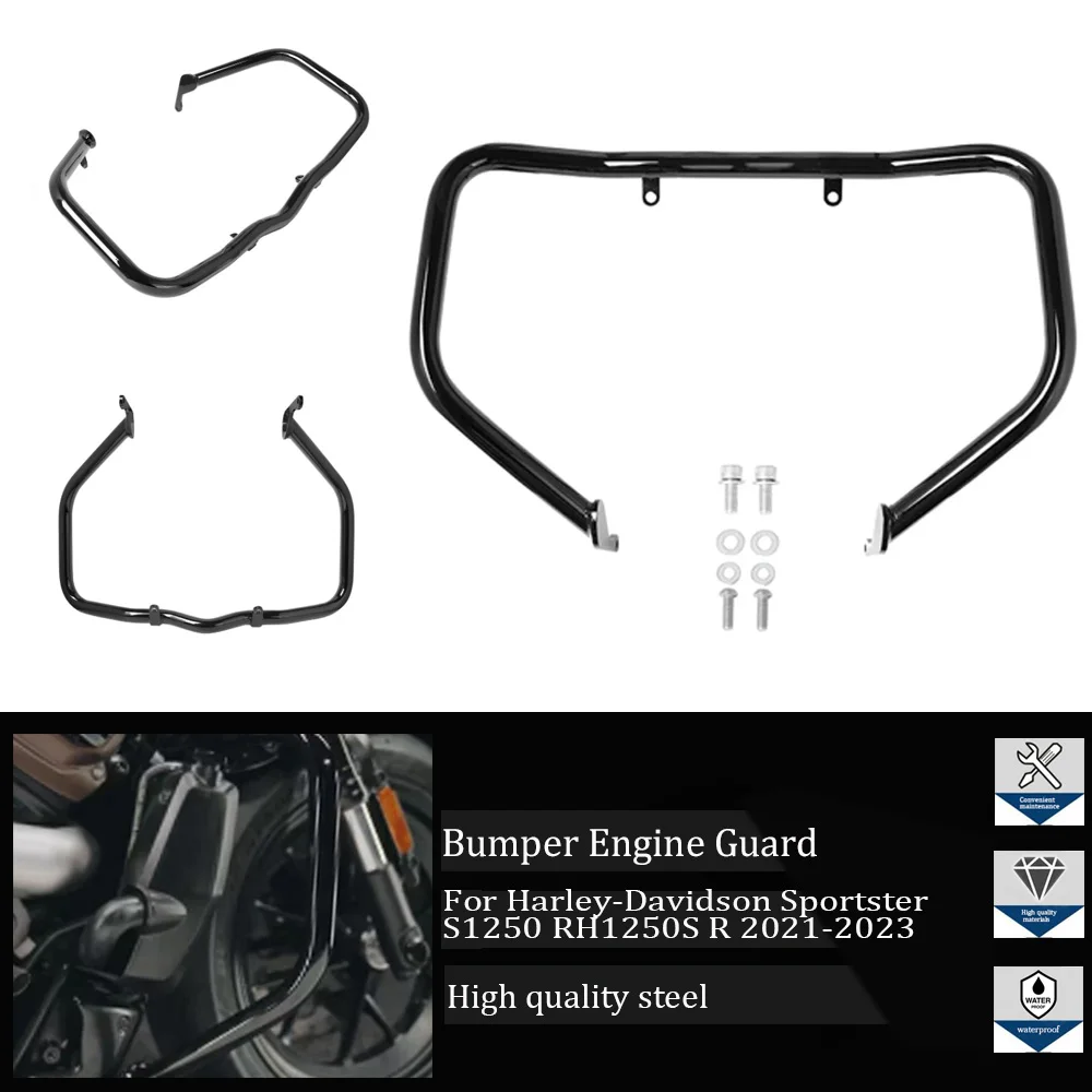 For Harley-Davidson Sportster S 1250 RH1250S RH 1250 S 2021 2022 2023 Motorcycle Engine Guard Bumper Exhaust Pipe Protector