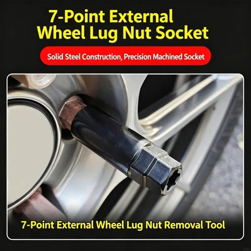 Garage Service Wheel Lock Tool with Long Body Access for Tire Change, Wheel Removal, and Manual Maintenance New