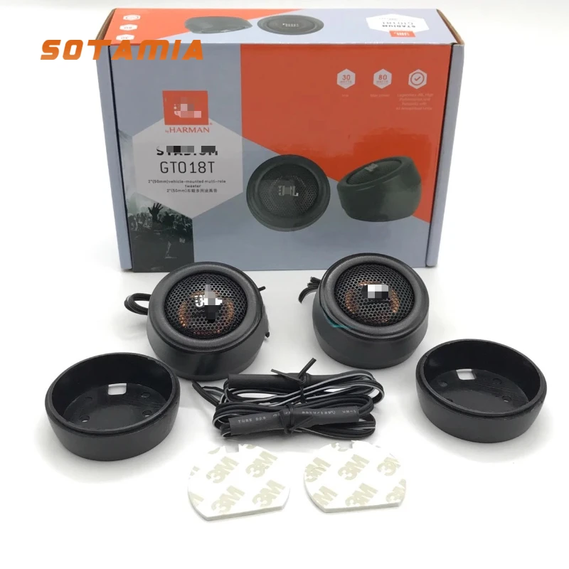 

SOTAMIA 2 шт. автомобильный твитер 4 Ом 30 Вт титановая пленка твитер приборная панель двойной магнитный динамик Bluetooth звуковая коробка