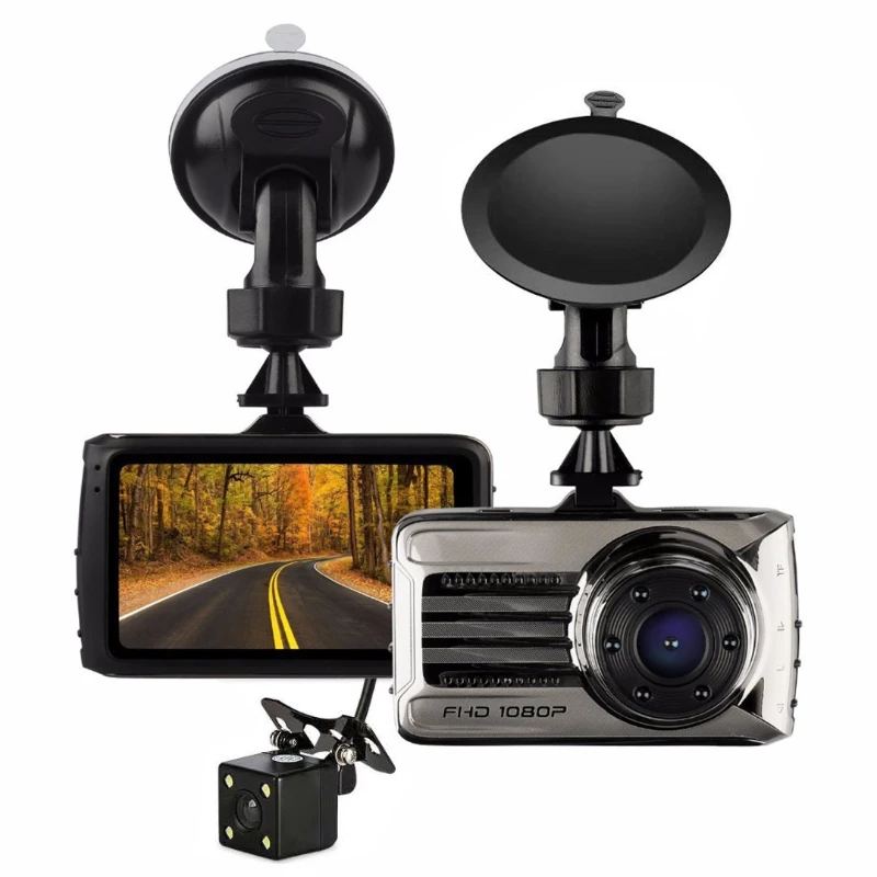 D36G High Definition 3 Inch Alloy Diamond Dual Lens Night Vision Driving Recorder