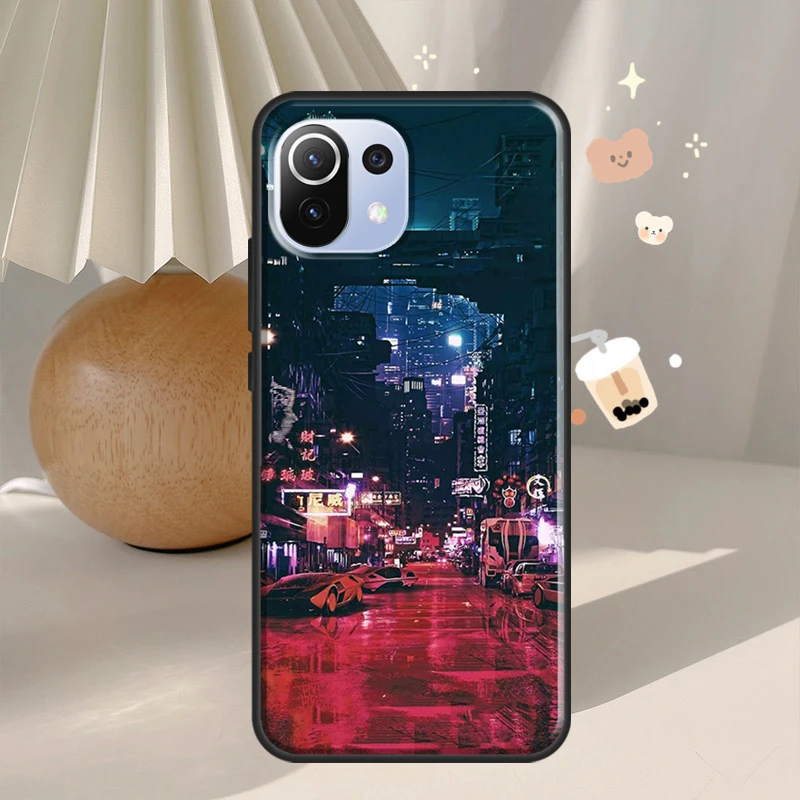 Cyberpunks City Night Case For Xiaomi 11T 12T 13 Pro 12 Lite 12X Cover For POCO F5 X3 X5 Pro M5s X4 F4 GT C40 F3