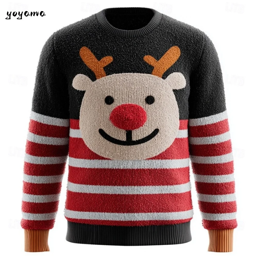 2026 القبيح عيد الميلاد البلوز الأخضر Harajuku ثلاثية الأبعاد مضحك مطبوعة عطلة حفلة عيد الميلاد البلوز لحفلة عيد ميلاد ملابس للرجال #5