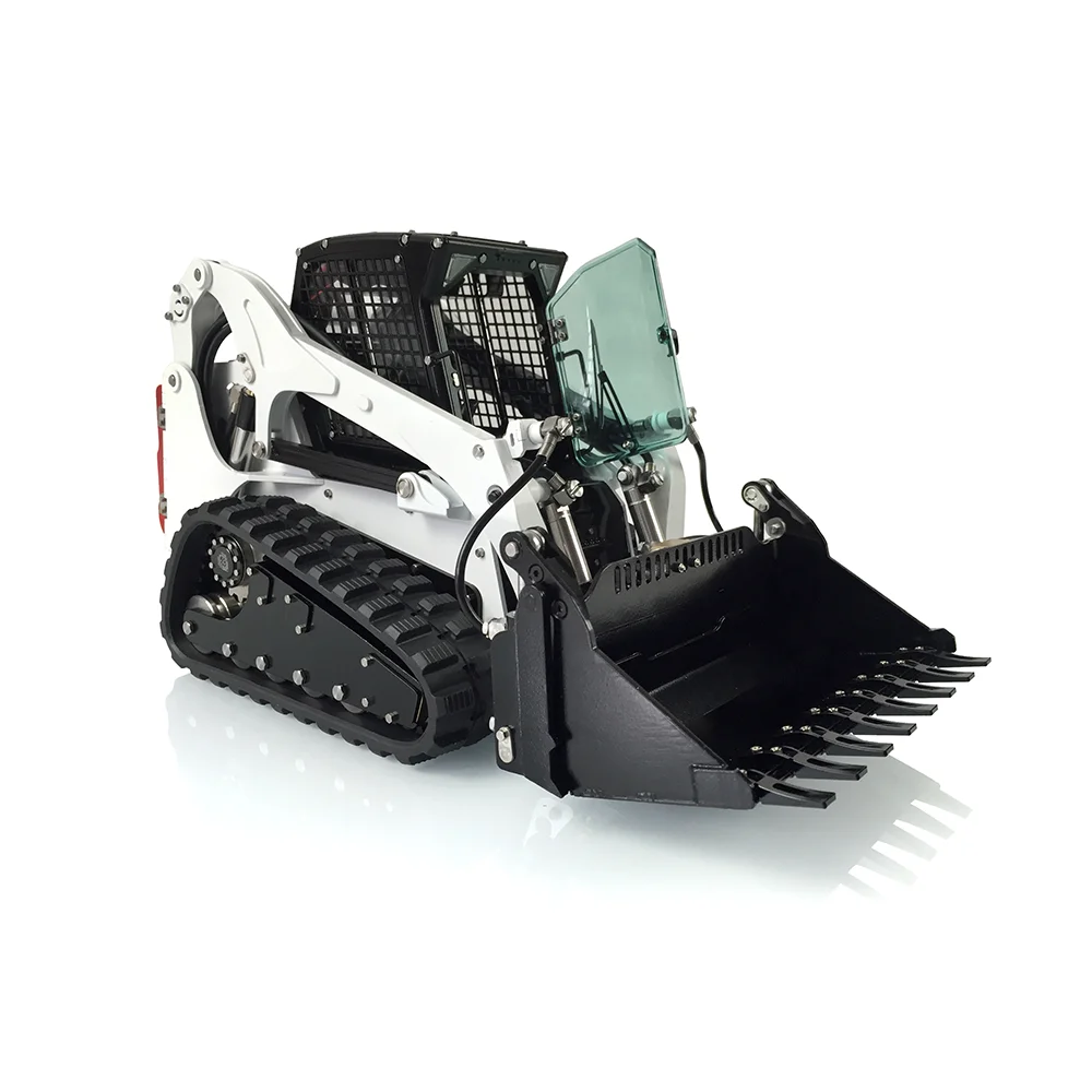 

LESU RC Loader Aoue-LT5 1/14 Hydraulic Metal Tracked Skid-Steer Truck Painted White DIY Model Lights Toy THZH1187