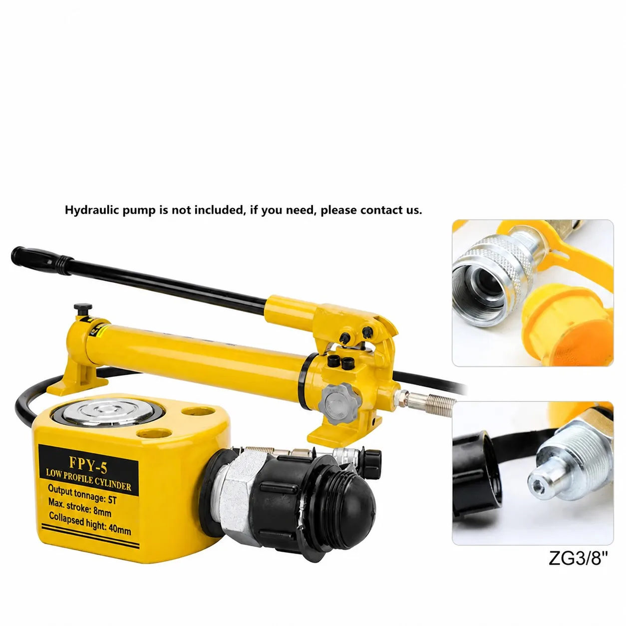 5T 10T 20T Ultra-Thin Hydraulic Lifting Jack Portable Separate Hydraulic Booster Hydrocylinder Oil Cylinder