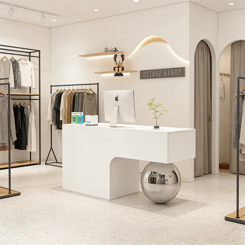 Store Shop Reception Desks Light Luxury Service Counter Commericial Reception Desks Welcome Elegant Bureau Office Furniture