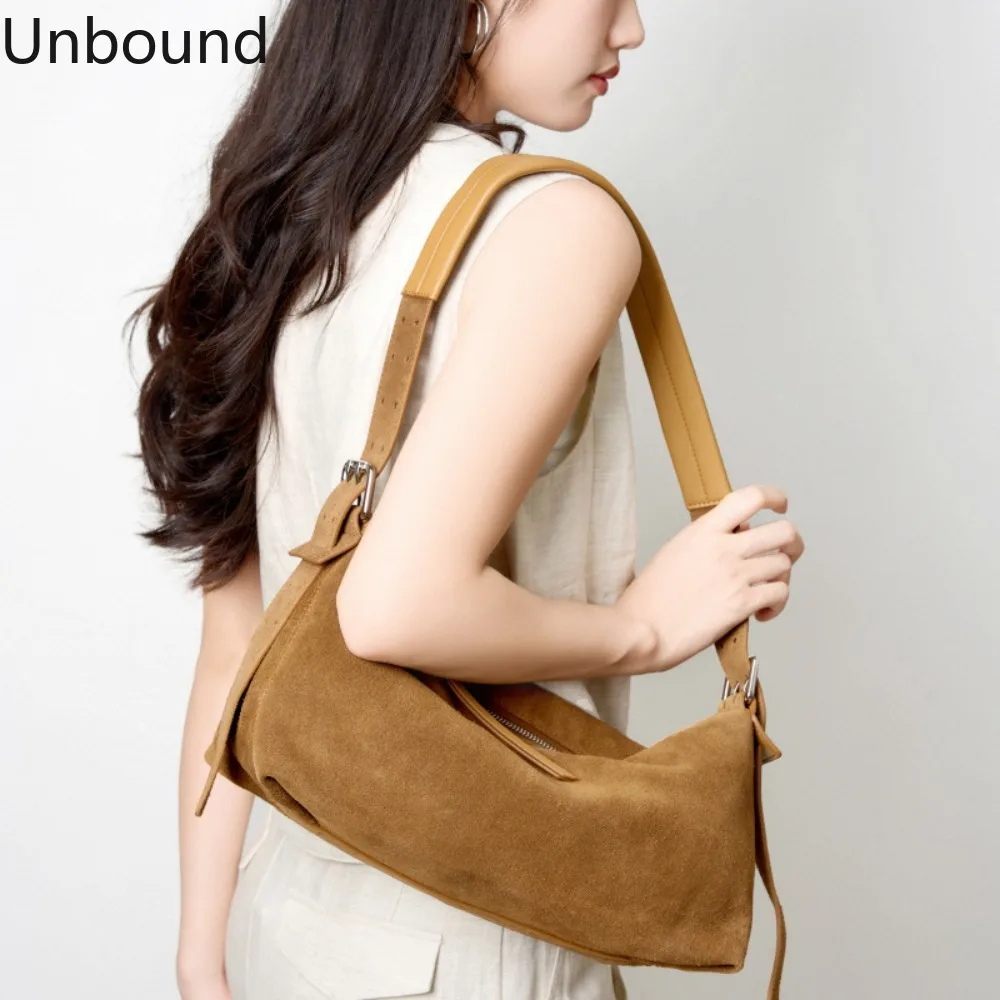 

Женская сумка-тоут из замши и натуральной кожи, через плечо, на плечо, люксовая, минималистичная, винтажная, мягкая, для повседневного использования