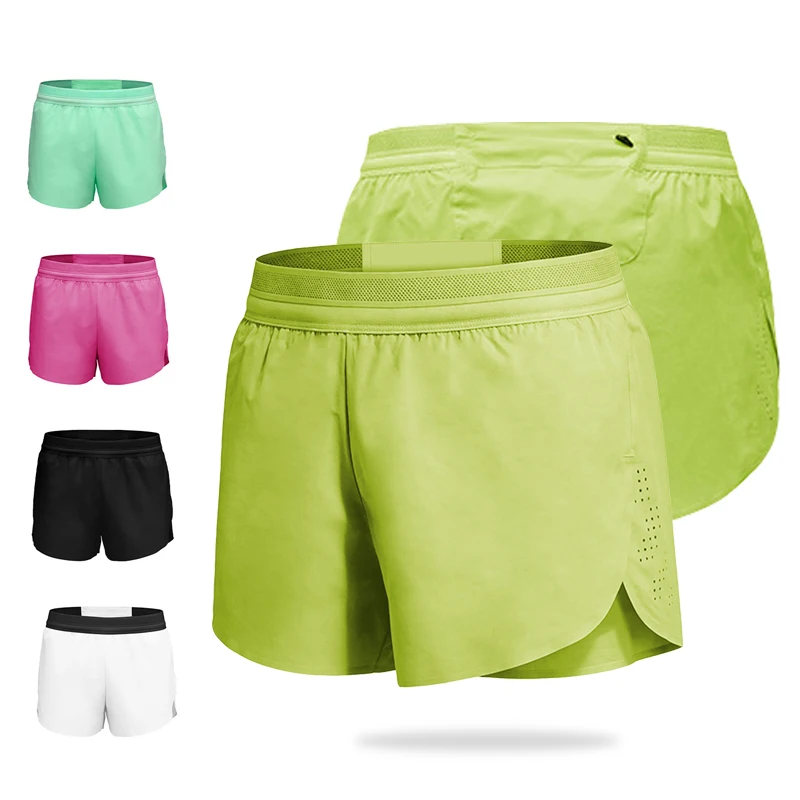 

Легкие беговые шорты быстросохнущие для мужчин и женщин, для марафонских тренировок, спортивные шорты с карманом на молнии, дышащие