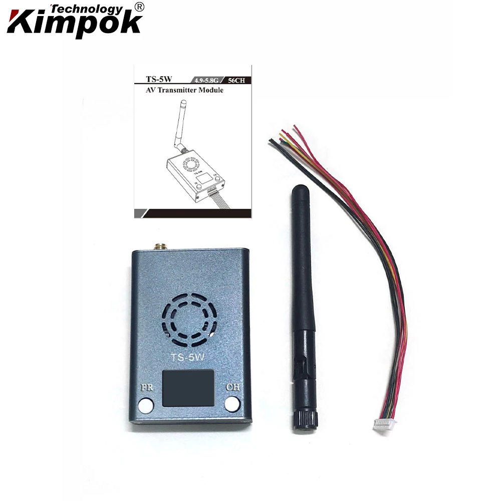 ワイヤレスビデオ送信機および受信機,長距離伝送,fpv vtx vrx,5.8ghz,5w