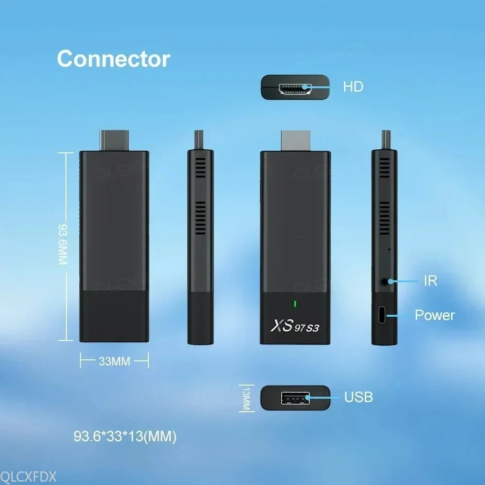 جهاز استقبال للتليفزيون الذكي XS97 S3 Set Top Box H313 Internet HDTV 4K يدعم 2.4G&5G لاسلكي واي فاي أندرويد 10 جهاز استقبال HDR TV مشغل الوسائط