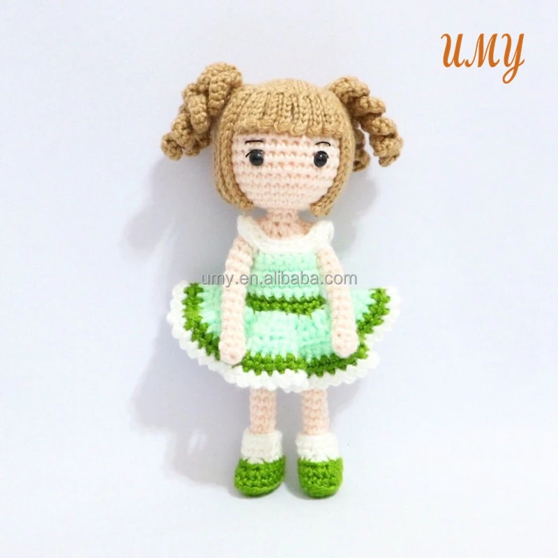 Toddler Girls Dress Up Pretend Play Outfit Costumes Doll Accessories Clothes Set Mini Crochet Toy For Dolls