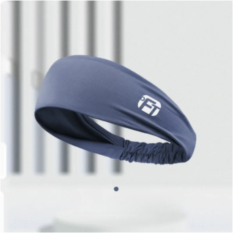 Unisex Ice Silk Sport Headband Quick Dry Sweat Absorbent Breathable Hair Band for Running Yoga Fitness
