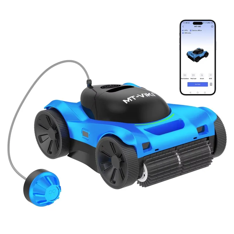 H8 Cordless Robotic Pool Cleaner, Up To 8H Runtime In ECO Mode, 300W Strong Suction, App Remote Control, Wall Cleaning