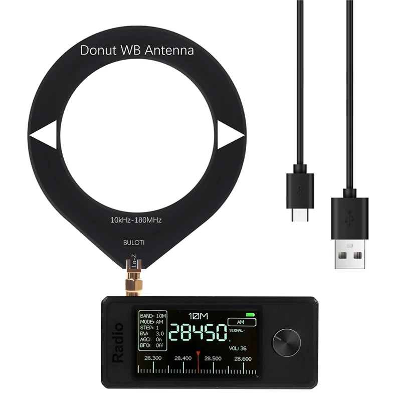 

Superior-LSB USB FM/AM FM/AM Карманное мини-радио 0,5-108 МГц Портативное радио с экраном 1,9 дюйма Вседиапазонный SW MW VHF-приемник Черный