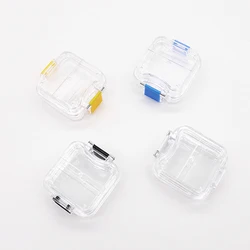 50Pcs/Lot Dental Tooth Box with Film Clear Plastic Denture Storage Case Membrane Tooth Box