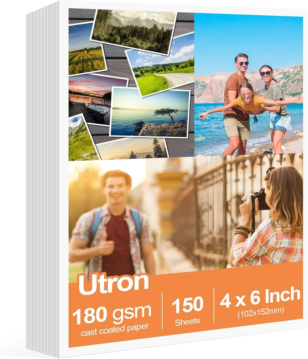 

150 Sheets Glossy Photo Paper, 4x6 Inch for Printers, High-Quality Photo Printing Paper