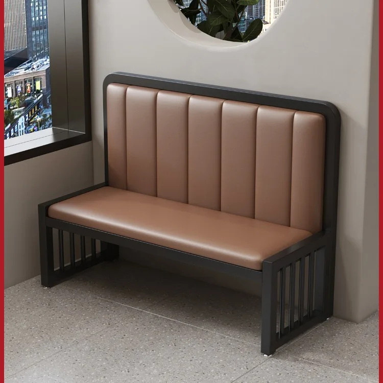 Commercial restaurant canteen restaurant milk tea shop lobby two people three people rectangular waiting bench