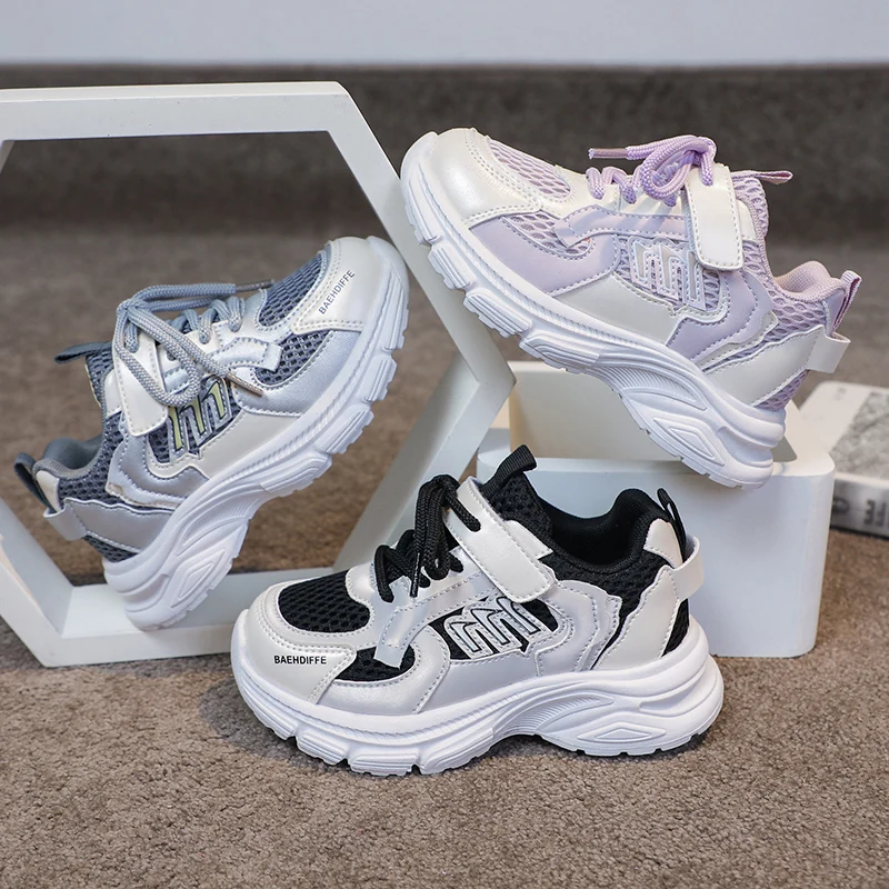 Children Tennis Shoes Non-slip Sneakers for Kids Girls Fashion Causal Mesh Upper Breathable Boys Sports Shoes Spring Autumn Hot