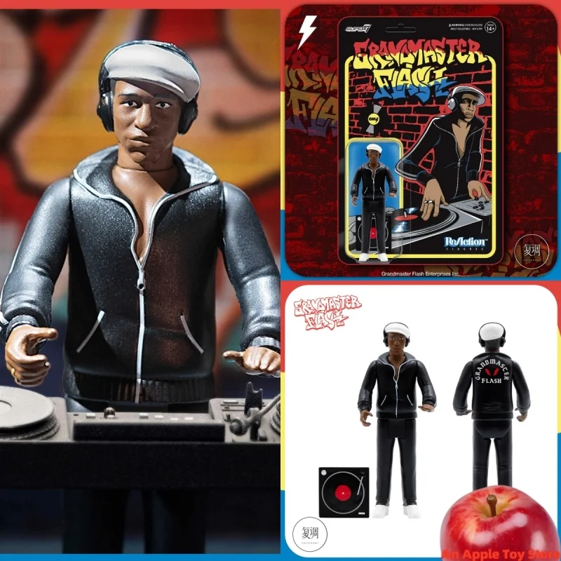 In Stock Super7 Grandmaster Flash ReAction Figure The Furious Five Music Hip Pop Toy Collection Gift Doll Halloween Birthday