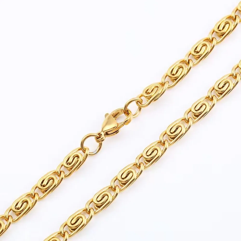 Special offer Not fading 18K Gold color Original 4mm Chain 8/18/20/22/24 Inch Necklace For Women Men Wedding Jewelry Couple Gift