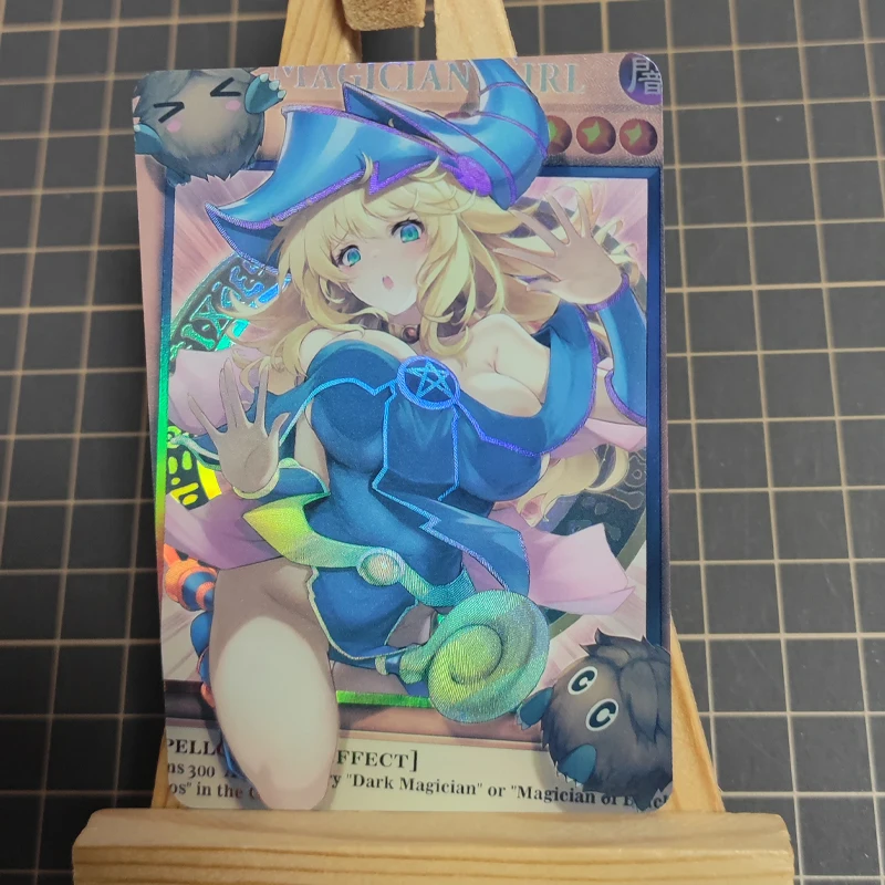 Diy 1 stks Yu-gi-oh! Black Magician Girl Self Control Verzamel handtekening Trading Flash Card Anime Cartoon kerstcadeau
