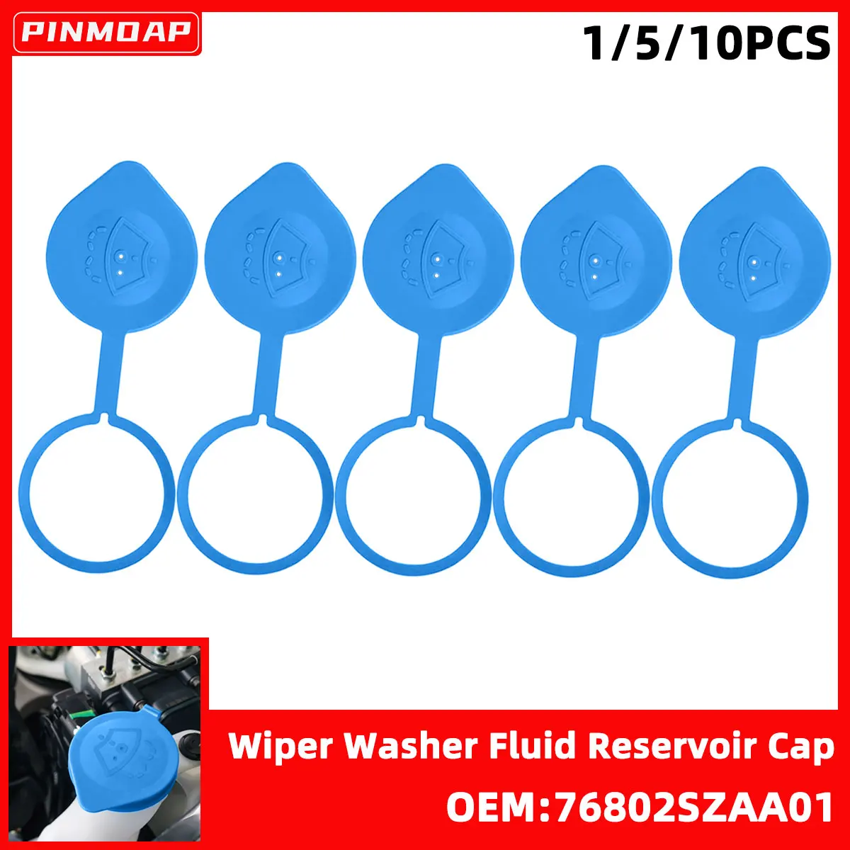

PINMOAP Car Windshield Washer Fluid Reservoir Cap 76802-SZA-A01 Is Suitable For HONDA JAZZ CR-V HR-V Kettle Cap Replacement Part