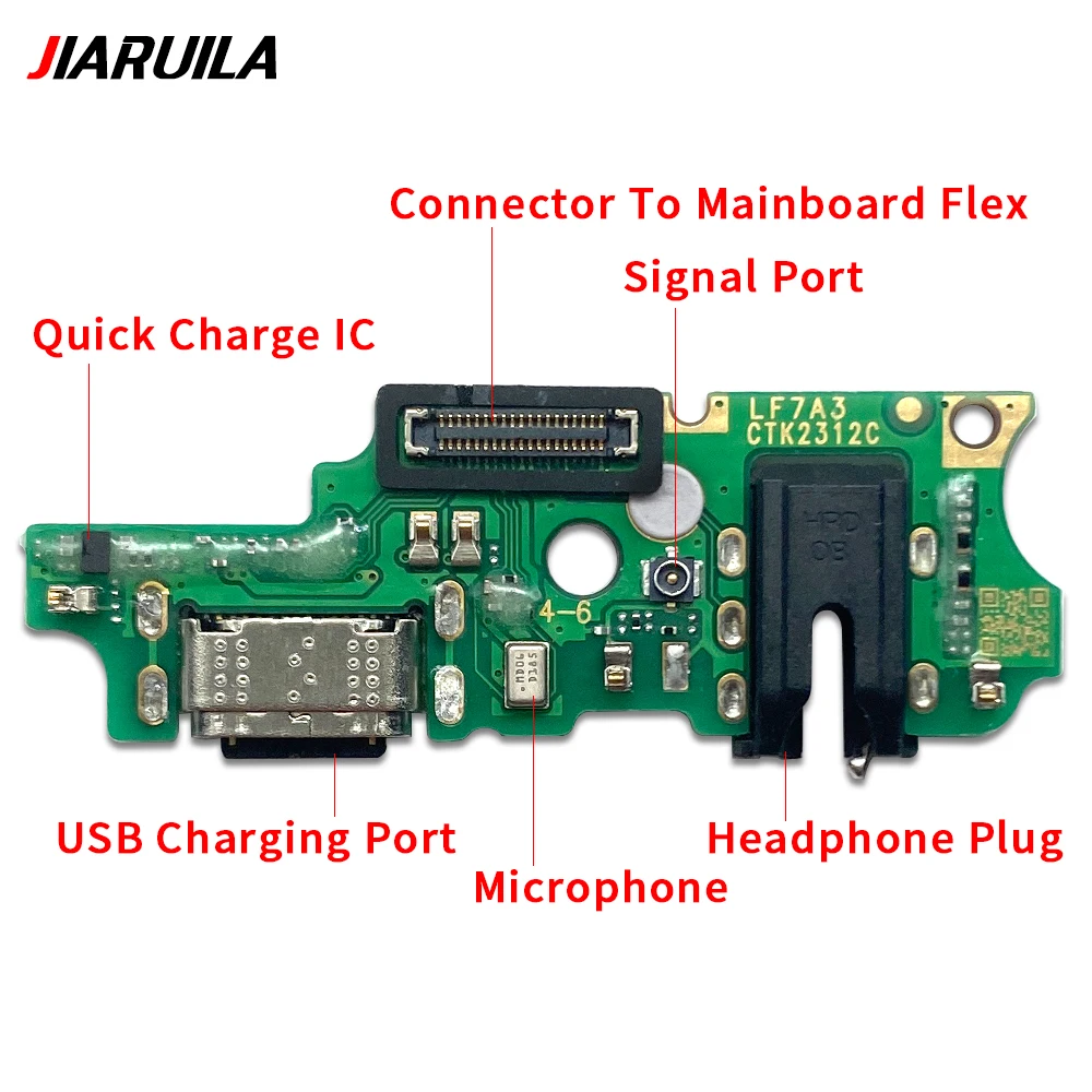 USB Charge Dock Socket Jack Connector Flex Cable For Infinix Camon 18T 20 Pro Ck6n Ck7N Tecno Pop 7 BF6 Charging Board Module