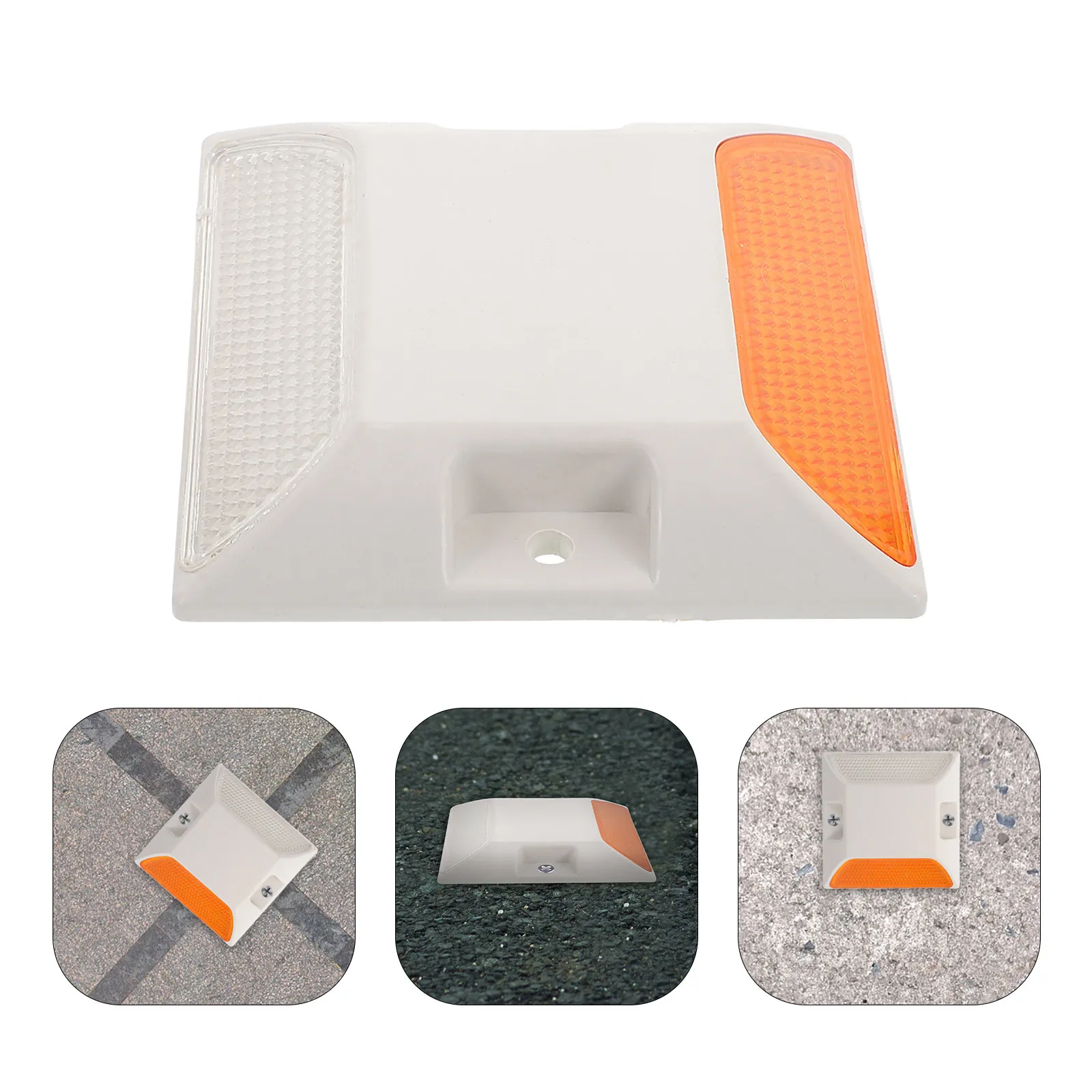 

Double Sided Reflective Road Stud Light Raised Pavement Marker Plastic Aluminum Construction Driveway Parking Safety Sign High
