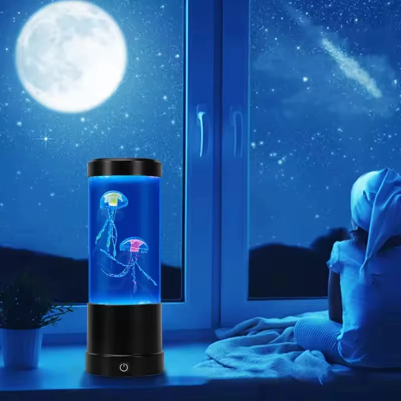 حوض السمك ضوء مع جهاز التحكم عن بعد 8 ألوان LED قنديل البحر مصباح أضواء الديكور المنزل أضواء الغلاف الجوي مستلزمات الحيوانات الأليفة المنزلية