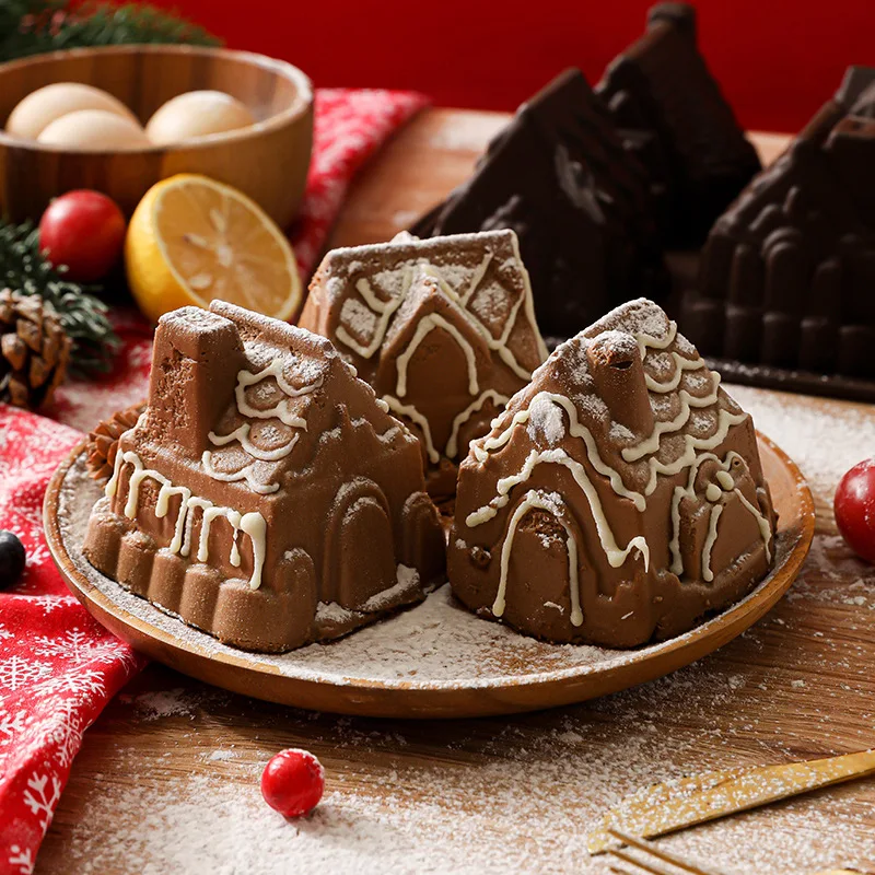 CreativeDIYSilicone cake mold volcano forest house cake mold baking tool easy to demould and reusable