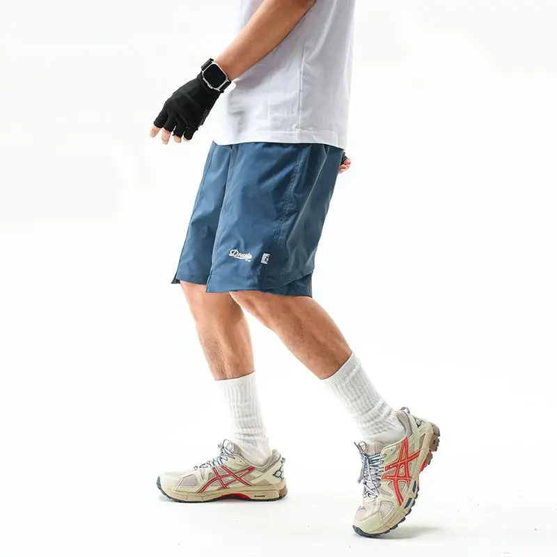 Summer New Embroidered Casual Shorts Men's Quick Drying Short Pants Outdoor Beach Pants Cycling Running Tennis Fitness Sports