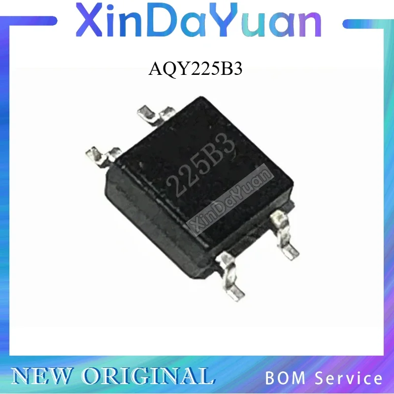 5 pcs  225B3 AQY225B3 80V/350mA  SOP-4  Normally Open Isolated Optocoupler Solid-state Relay