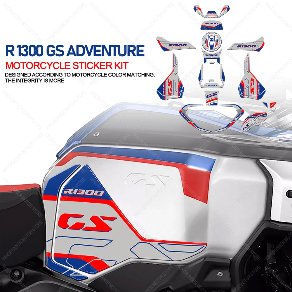 

For R 1300 GS Adventure Motorcycle Accessories Tank Pad Protector 3D Epoxy Resin Sticker Motorcycle Sticker Kit