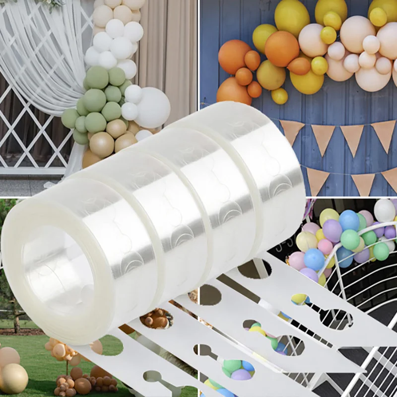 

5m Plastic Balloon Chain Arch Single Hole Double Hole Balloon Fixing Tool Background Wall Wedding Birthday Decoration