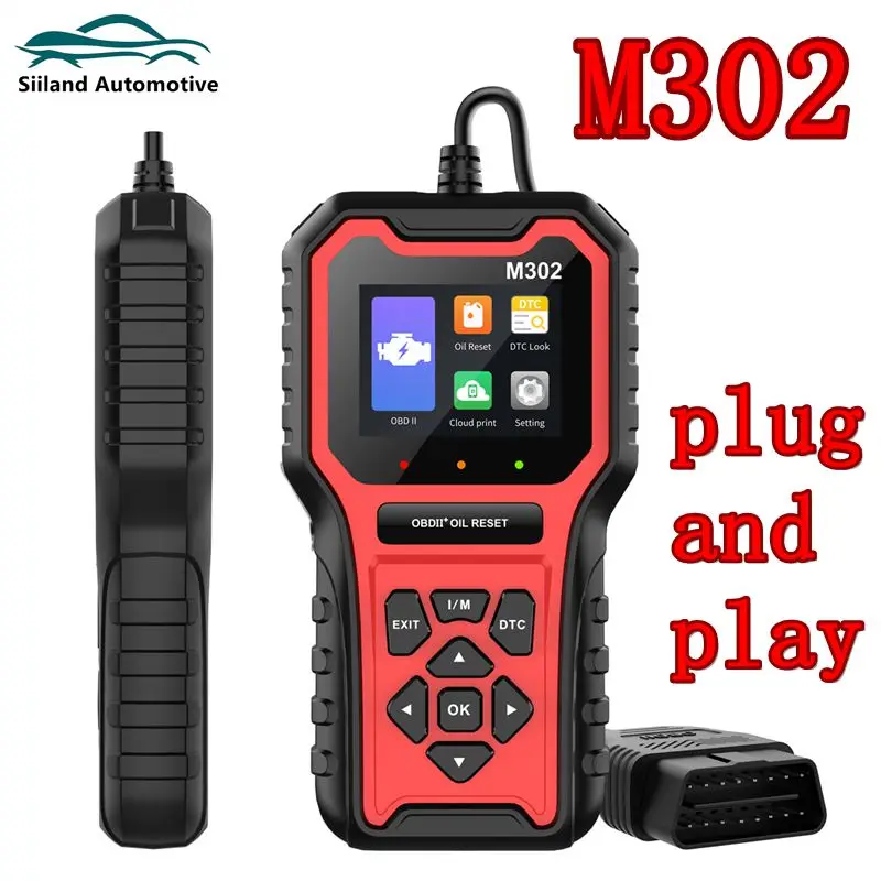 

Новейшая многофункциональная диагностика неисправностей автомобиля M302 с поддержкой 9-протоков, многоязычный считыватель автомобильных кодов
