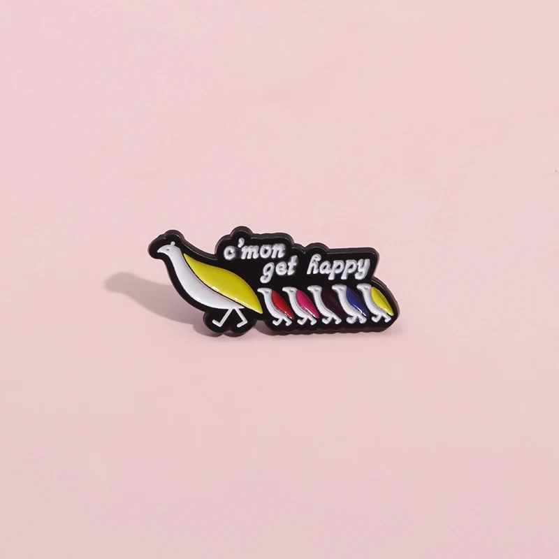 O'mon Get Happy Enamel Pin Vintage 1998 The Partridge Family Art Brooch Lapel Badge Jewelry Decorate Gifts For Friends image 4
