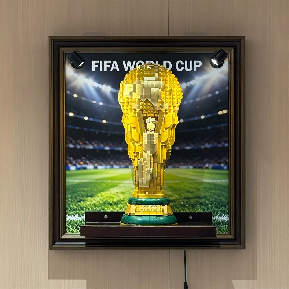 

Suitable for Lego 43020 World Cup Golden Goal Trophy Display Cabinet Creative Wall-Hung Picture Frame(Excluding Lego sets)