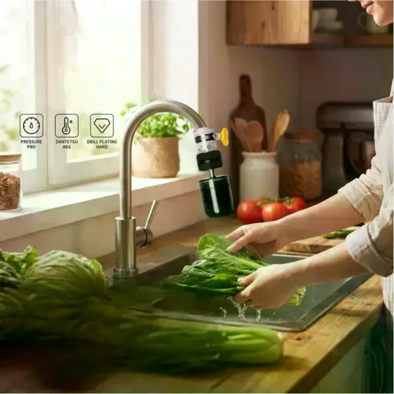 Titanium Faucet Water Filter Efficient Impurity Removal Easy Installation For Home Kitchen Vegetable Washing Daily Use